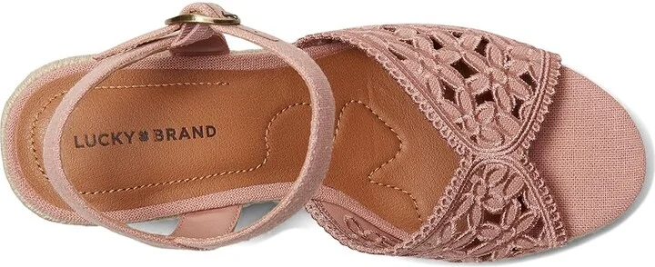 Lucky Brand Coyna Floral Espadrille Wedge Sandals Women's Sandals Bellini : 10 B - Medium - Image 2
