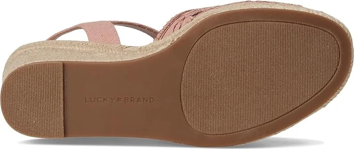 Lucky Brand Coyna Floral Espadrille Wedge Sandals Women's Sandals Bellini : 10 B - Medium - Image 3