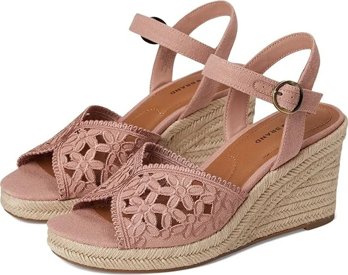 Lucky Brand Coyna Floral Espadrille Wedge Sandals Women's Sandals Bellini : 10 B - Medium