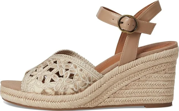 Lucky Brand Coyna Floral Espadrille Wedge Sandals Women's Sandals Rhodonite/Rhodonite : 12 B - Medium - Image 6