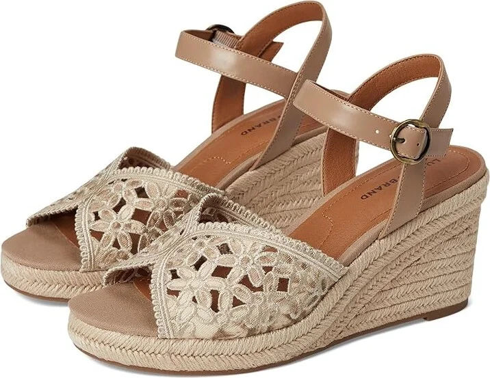 Lucky Brand Coyna Floral Espadrille Wedge Sandals Women's Sandals Rhodonite/Rhodonite : 12 B - Medium