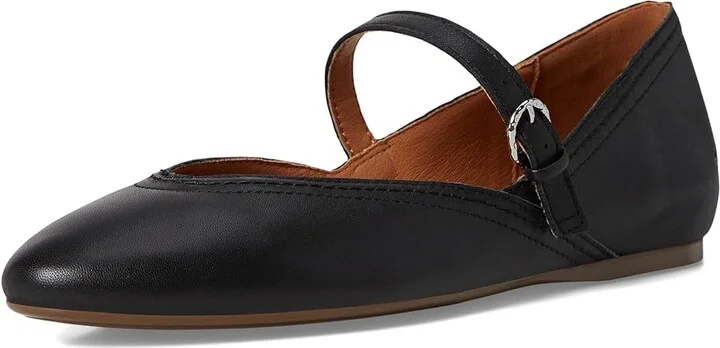 Lucky Brand Cyrena Women's Flat Shoes Black : 8.5 B - Medium, Leather - Image 5