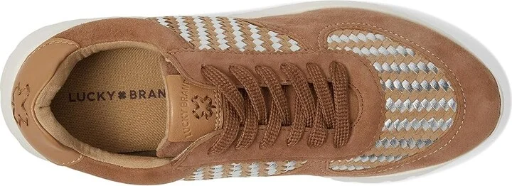Lucky Brand Deva Woven Leather Sneaker Women's Shoes Tan : 6 B - Medium - Image 2