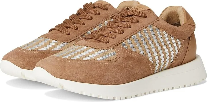 Lucky Brand Deva Woven Leather Sneaker Women's Shoes Tan : 6 B - Medium
