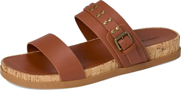 Lucky Brand Dineesa Studded Two Band Flat Sandals Women's Sandals Conger : 12 B - Medium, Leather - Image 5