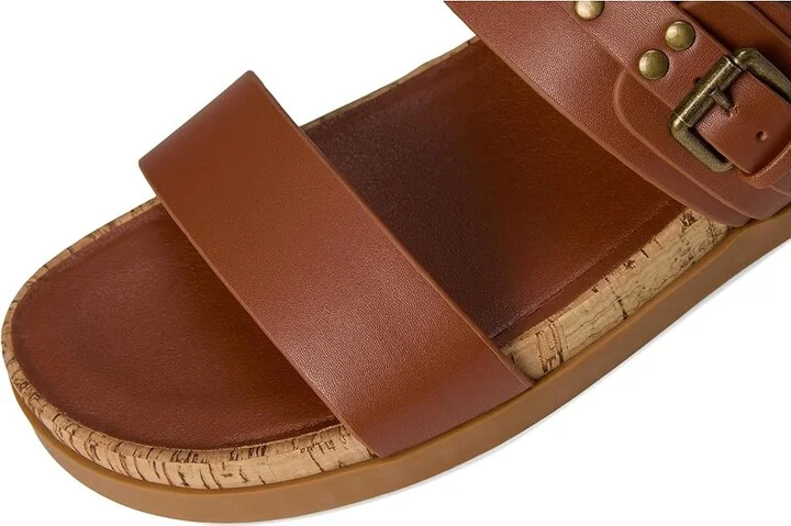 Lucky Brand Dineesa Studded Two Band Flat Sandals Women's Sandals Conger : 12 B - Medium, Leather - Image 7