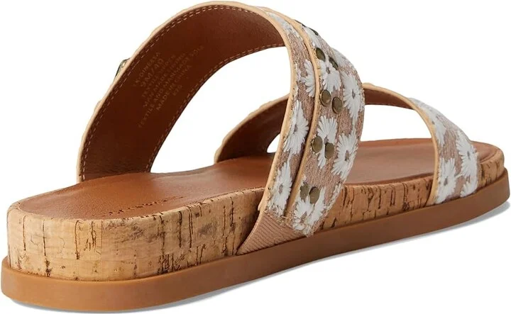 Lucky Brand Dineesa Studded Two Band Flat Sandals Women's Sandals Natural : 6.5 B - Medium, Leather - Image 4