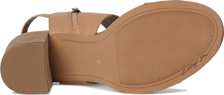 Lucky Brand Dinzin Double Band Heeled Sandals Women's Sandals Rhodonite/Ecru : 6.5 B - Medium, Leather - Image 3