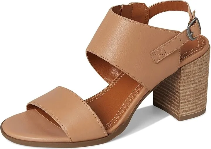 Lucky Brand Dinzin Double Band Heeled Sandals Women's Sandals Rhodonite/Ecru : 6.5 B - Medium, Leather - Image 5