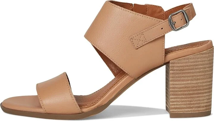 Lucky Brand Dinzin Double Band Heeled Sandals Women's Sandals Rhodonite/Ecru : 6.5 B - Medium, Leather - Image 6