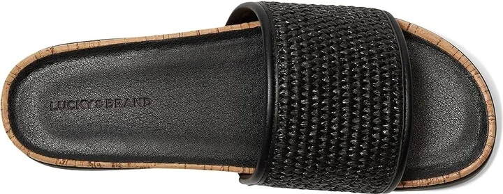 Lucky Brand Dylina Woven Band Sandals Women's Sandals Black : 6 B - Medium, Synthetic - Image 2