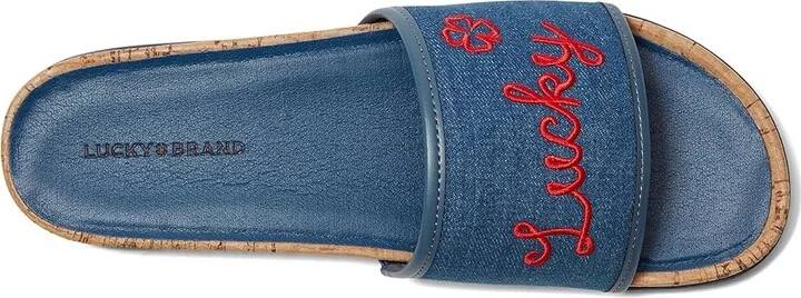 Lucky Brand Dylina Woven Band Sandals Women's Sandals Light Wash : 9 B - Medium, Synthetic - Image 2