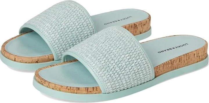 Lucky Brand Dylina Woven Band Sandals Women's Sandals Santorini : 8 B - Medium, Synthetic