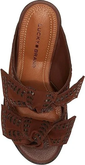 Lucky Brand Dynah Women's Sandals Chocolate : 9 B - Medium, Leather/Rubber - Image 2