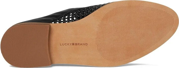 Lucky Brand Elfie Women's Flat Shoes Black : 5 B - Medium, Lace/Leather/Polyester - Image 3