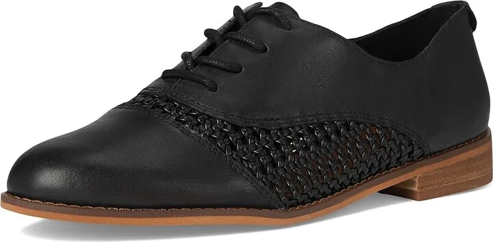 Lucky Brand Elfie Women's Flat Shoes Black : 5 B - Medium, Lace/Leather/Polyester - Image 5