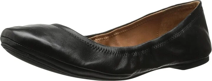 Lucky Brand Emmie Women's Flat Shoes Black : 5 W, Leather - Image 2