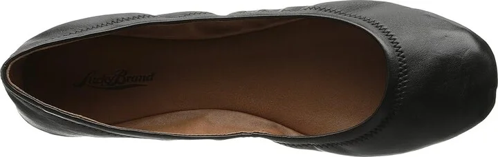 Lucky Brand Emmie Women's Flat Shoes Black : 5 W, Leather - Image 3