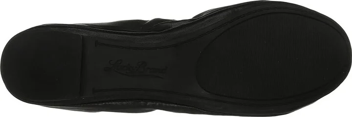 Lucky Brand Emmie Women's Flat Shoes Black : 5 W, Leather - Image 4