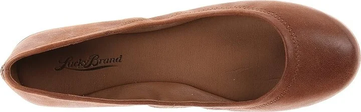 Lucky Brand Emmie Women's Flat Shoes Bourbon : 5 M, Leather - Image 3