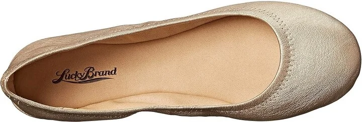Lucky Brand Emmie Women's Flat Shoes Platinum : 5.5 M, Leather - Image 3