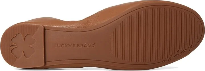 Lucky Brand Emmielou Leather Ballet Flat Women's Flat Shoes Almond : 8 B - Medium - Image 3