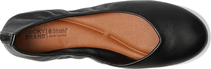 Lucky Brand Emmielou Leather Ballet Flat Women's Flat Shoes Black : 9.5 B - Medium - Image 2