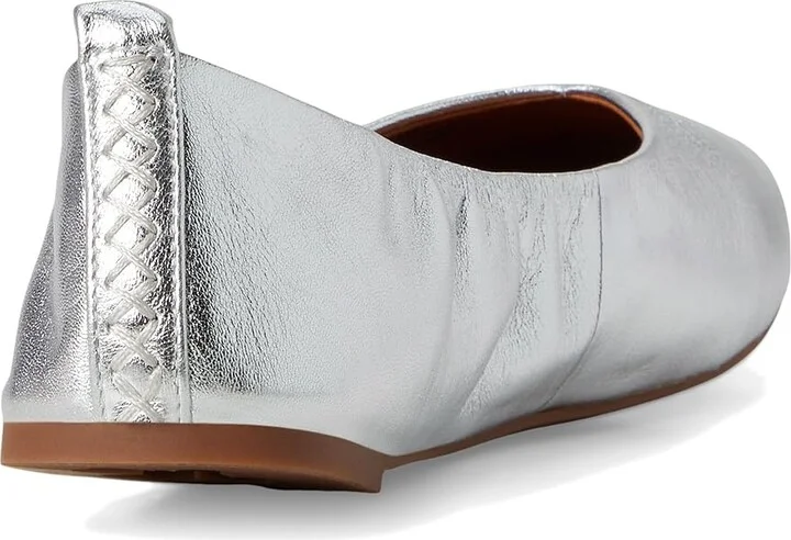 Lucky Brand Emmielou Leather Ballet Flat Women's Flat Shoes Silver : 5.5 B - Medium - Image 4