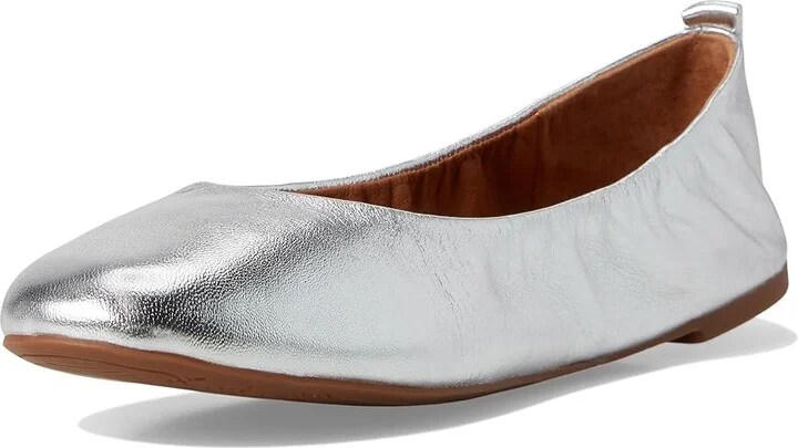 Lucky Brand Emmielou Leather Ballet Flat Women's Flat Shoes Silver : 5.5 B - Medium - Image 5
