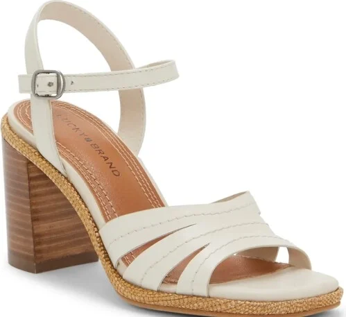 Lucky Brand Fanesa Strappy Band Heeled Sandal - Women's Accessories Shoes High Heels in Crystal