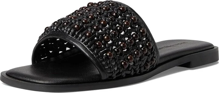 Lucky Brand Gidya Beaded Flat Sandals Women's Sandals Black/Brown : 5.5 B - Medium, Faux Leather/Synthetic - Image 5