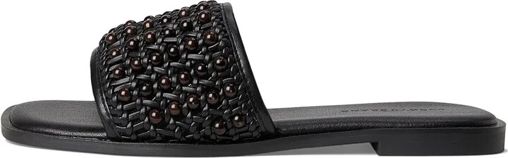 Lucky Brand Gidya Beaded Flat Sandals Women's Sandals Black/Brown : 5.5 B - Medium, Faux Leather/Synthetic - Image 6
