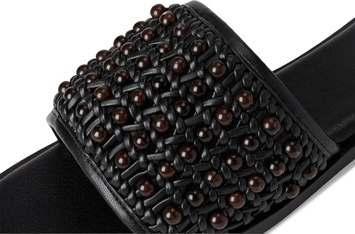 Lucky Brand Gidya Beaded Flat Sandals Women's Sandals Black/Brown : 5.5 B - Medium, Faux Leather/Synthetic - Image 7