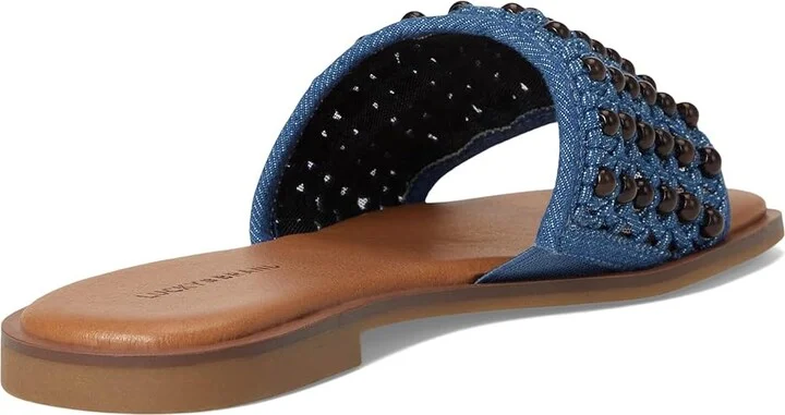 Lucky Brand Gidya Beaded Flat Sandals Women's Sandals Medium/Brown : 8 B - Medium, Faux Leather/Synthetic - Image 4