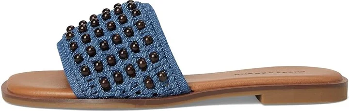 Lucky Brand Gidya Beaded Flat Sandals Women's Sandals Medium/Brown : 8 B - Medium, Faux Leather/Synthetic - Image 6