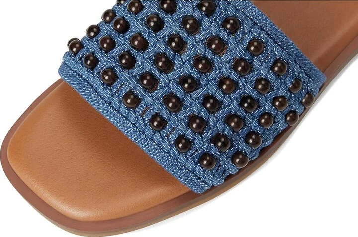 Lucky Brand Gidya Beaded Flat Sandals Women's Sandals Medium/Brown : 8 B - Medium, Faux Leather/Synthetic - Image 7