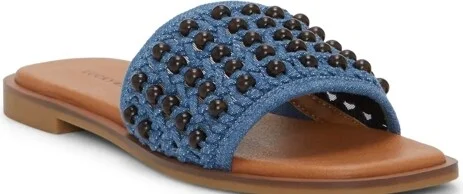 Lucky Brand Gidya Slide - Women's Accessories Shoes Slides in Open Blue/Turquoise