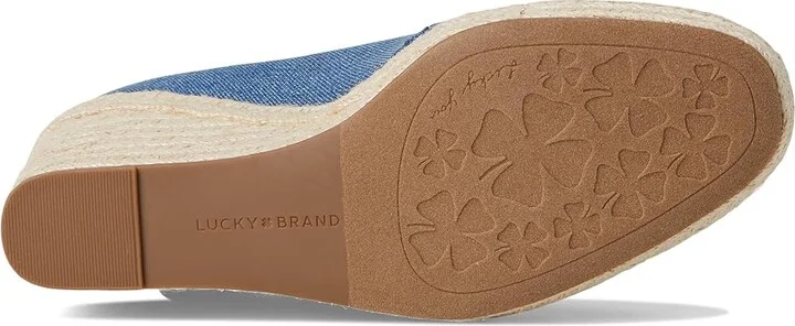 Lucky Brand Imula Espadrille Wedge High Women's Heels Medium : 5 B - Medium, Canvas - Image 3
