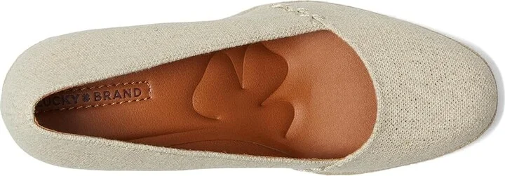 Lucky Brand Imula Espadrille Wedge High Women's Heels Natural/Platino : 11 B - Medium, Canvas - Image 2