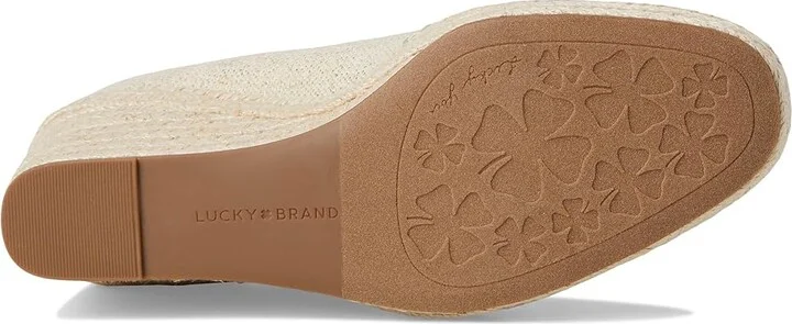 Lucky Brand Imula Espadrille Wedge High Women's Heels Natural/Platino : 11 B - Medium, Canvas - Image 3