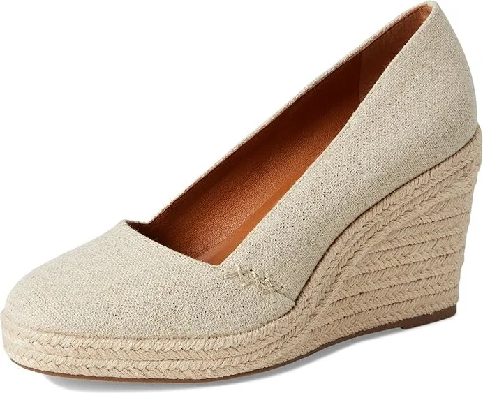 Lucky Brand Imula Espadrille Wedge High Women's Heels Natural/Platino : 11 B - Medium, Canvas - Image 5