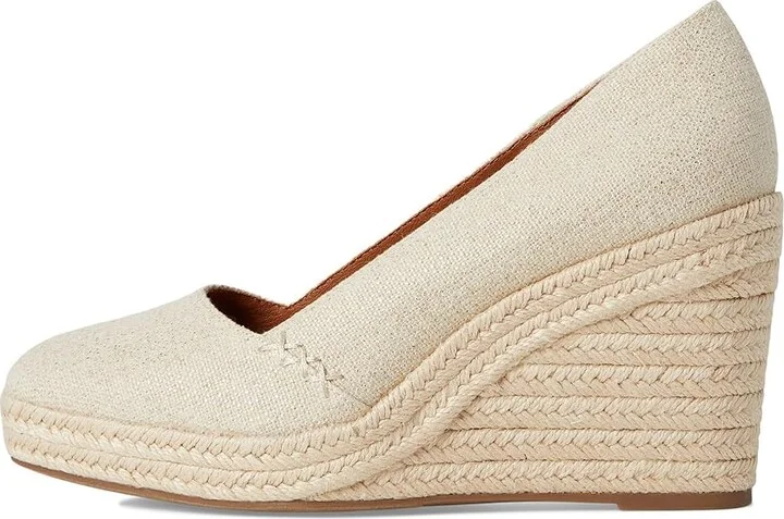 Lucky Brand Imula Espadrille Wedge High Women's Heels Natural/Platino : 11 B - Medium, Canvas - Image 6