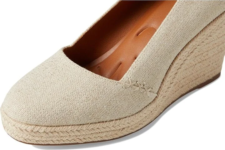 Lucky Brand Imula Espadrille Wedge High Women's Heels Natural/Platino : 11 B - Medium, Canvas - Image 7
