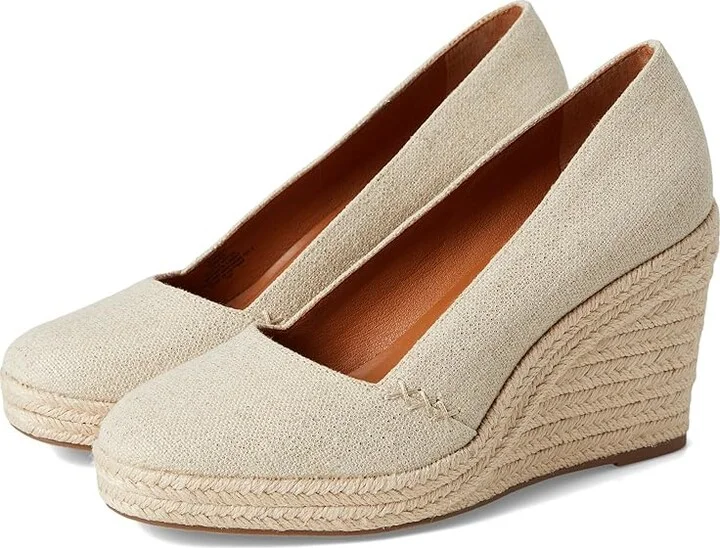 Lucky Brand Imula Espadrille Wedge High Women's Heels Natural/Platino : 11 B - Medium, Canvas