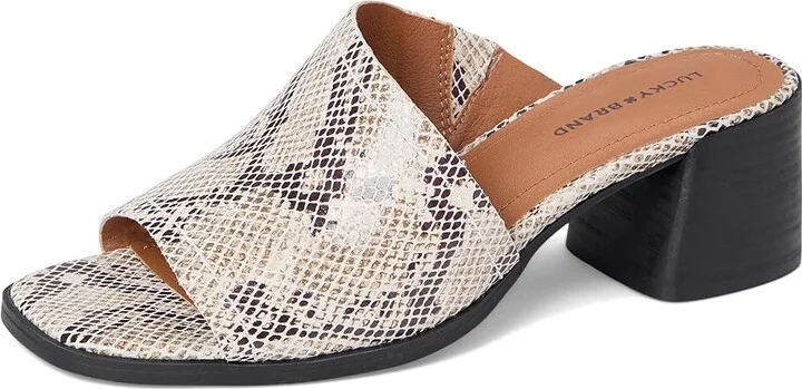 Lucky Brand Jamira Asymmetrical Mule Women's Sandals Natural : 6.5 B - Medium, Leather - Image 5