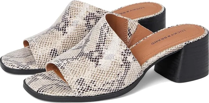 Lucky Brand Jamira Asymmetrical Mule Women's Sandals Natural : 6.5 B - Medium, Leather