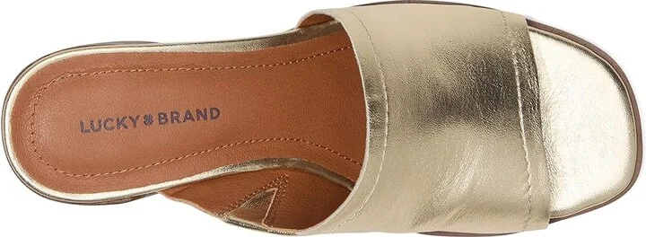 Lucky Brand Jamira Asymmetrical Mule Women's Sandals Platino : 11 B - Medium, Leather - Image 2