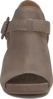 Lucky Brand Juliane Cutout Heeled Sandal Women's Sandals Coffee Quartz : 7.5 B - Medium, Leather/Rubber - Image 5