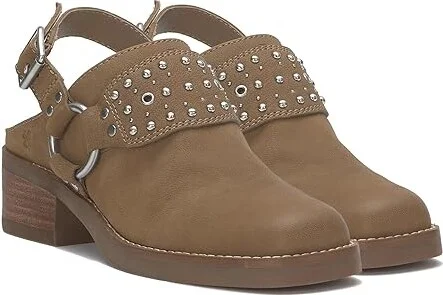 Lucky Brand Kalv High Women's Heels Dark Natural : 6 B - Medium, Leather