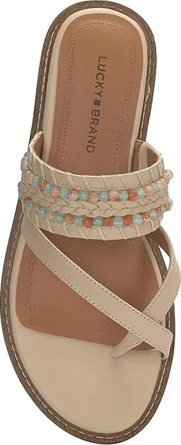 Lucky Brand Kaykey Women's Sandals Stucco : 6 M, Leather - Image 2